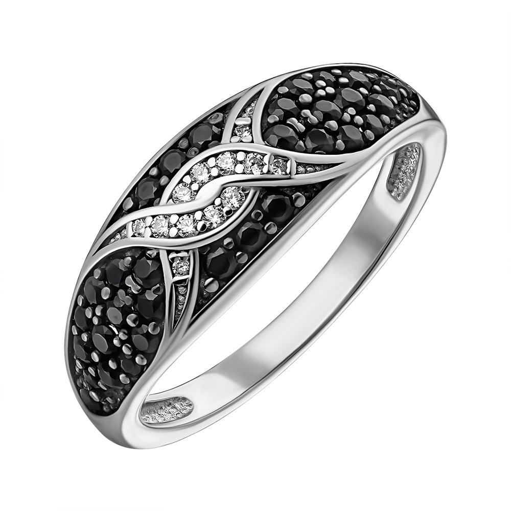 

Серебряное кольцо с фианитами 000148626 16.5 размера