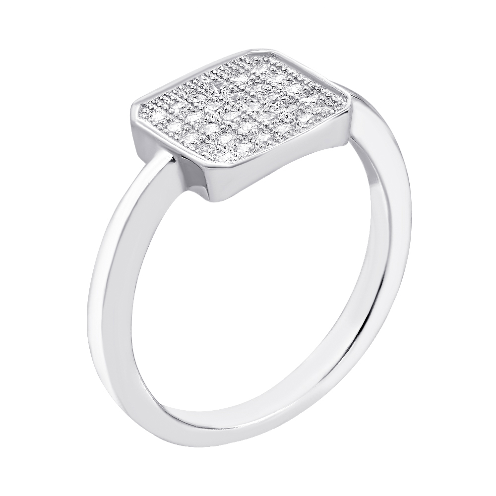 

Серебряное кольцо с фианитами 000133843 16 размера