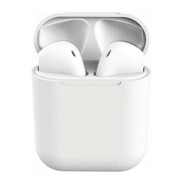 

Наушники беспроводные Inpods 12 TWS Сенсорные матовые с зарядным футляром для IOS/Mac OS/Windows/Android Белый