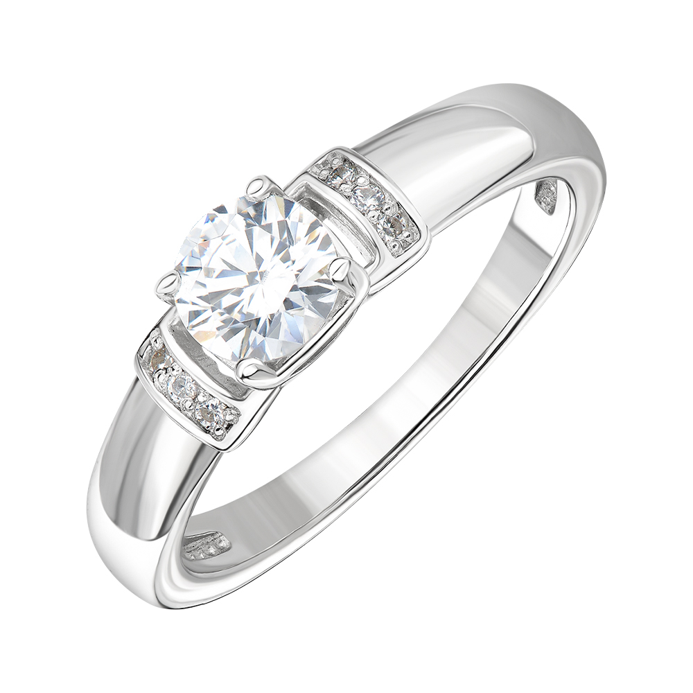 

Серебряное кольцо с цирконием Swarovski 000146052 17.5 размера