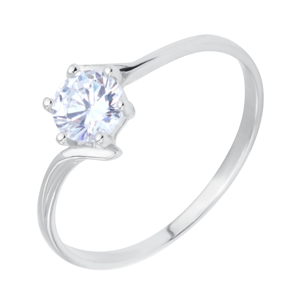

Серебряное кольцо с фианитом 000116332 17.5 размера