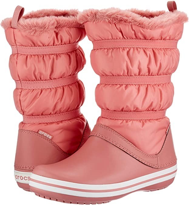 

Зимние сапоги Crocs Crocband W8 38-39 персикового цвета