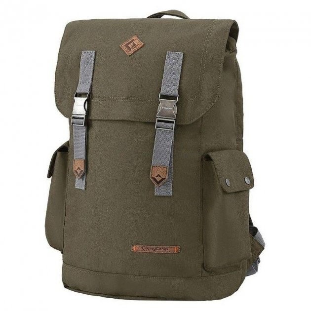 

Рюкзак водоотталкивающий городской на 25 л KingCamp Dark green