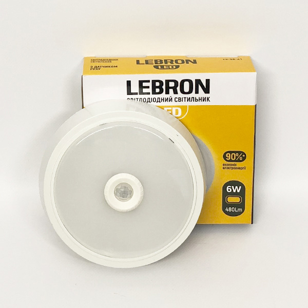 

Светильник LED круглый накладной LEBRON L-WLR-S, 6W LED, 480Lm, 4100К, д.руху (4635)