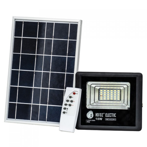 

Прожектор на солнечных батареях LED HOROZ TIGER, 10W, 300Lm, 6400K (5938)