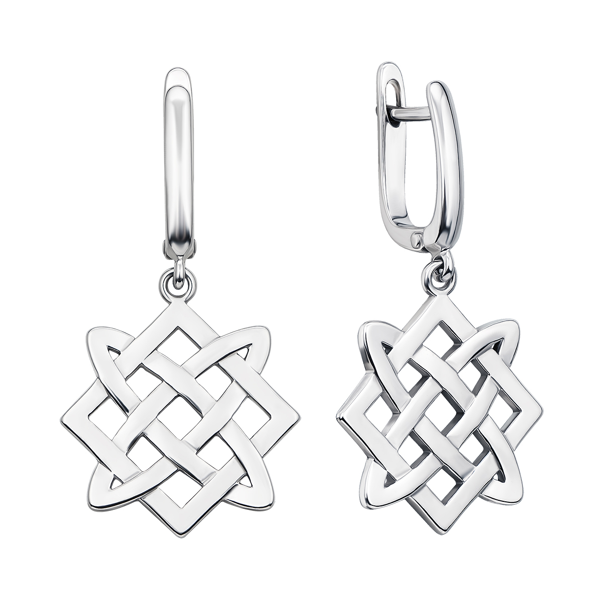 

Серебряные серьги-подвески Звезда Лады-Богородицы 000135095