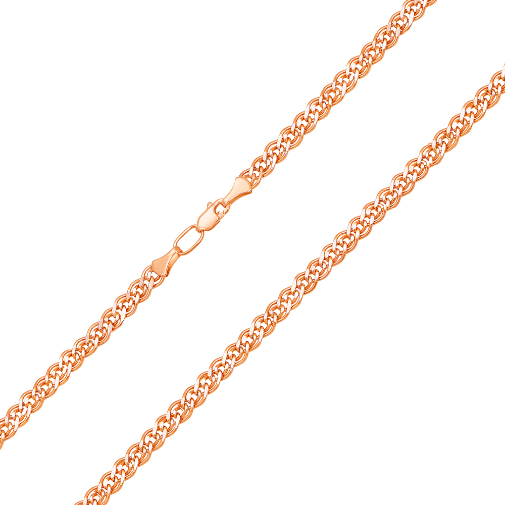 

Золотая цепочка Моник из красного золота в плетении нонна 000126392 55 размера