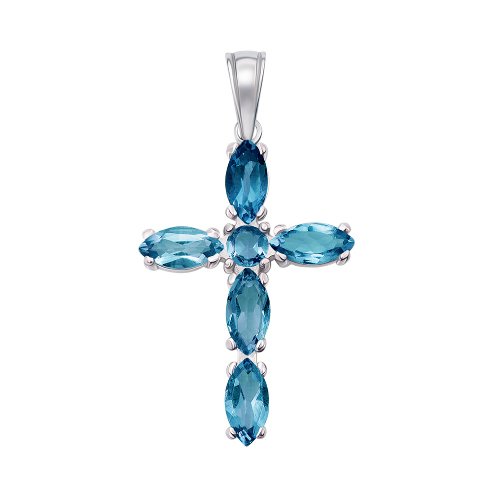 

Подвес-крест с лондон топазом 000018938