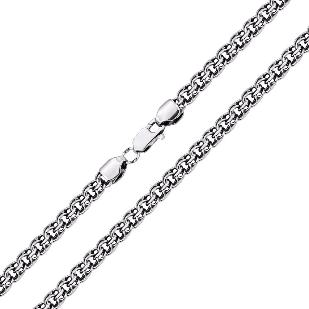 

Серебряная черненая цепь, 6мм 000079918 55 размера