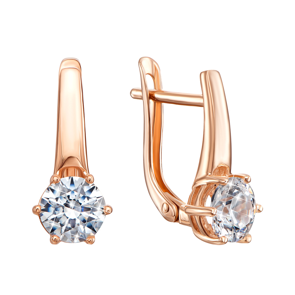 

Серьги из красного золота с кристаллами Swarovski 000134728