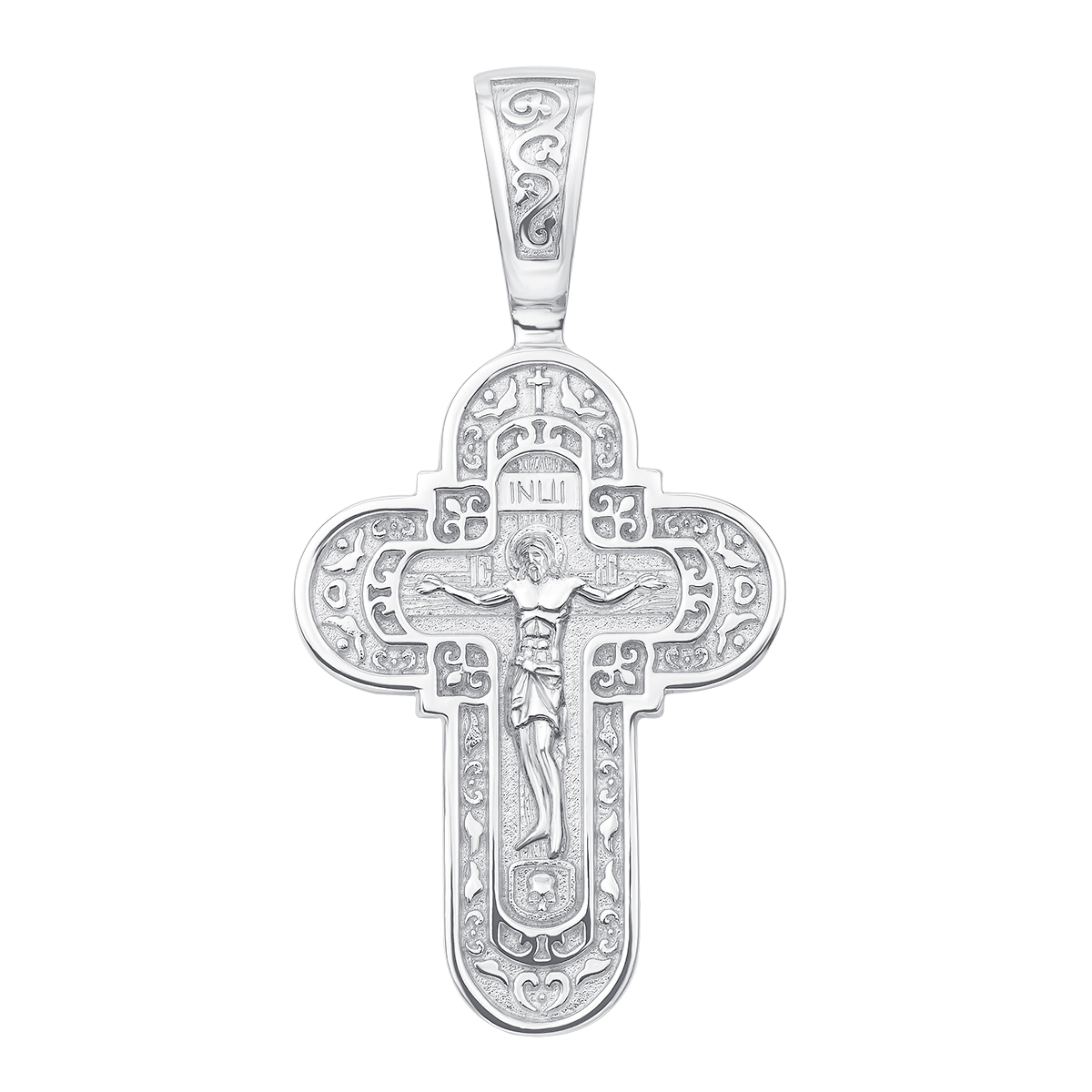 

Православный двухсторонний серебряный крестик 000125637