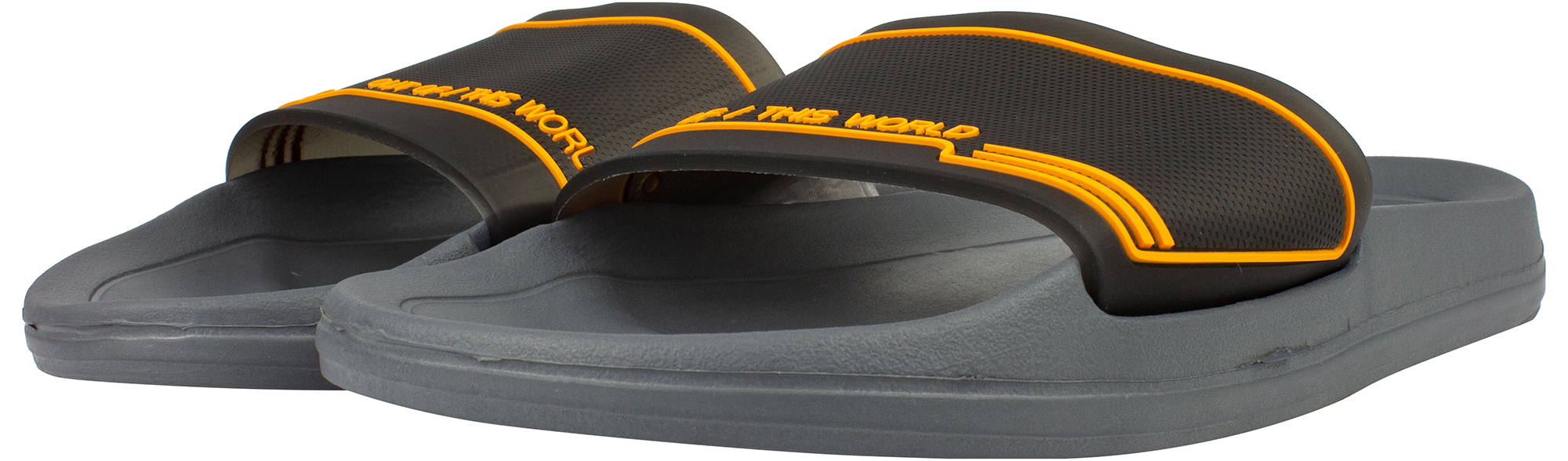 

Шлёпанцы мужские серые резиновые Китай Restime - размер 46 (29,5 см)