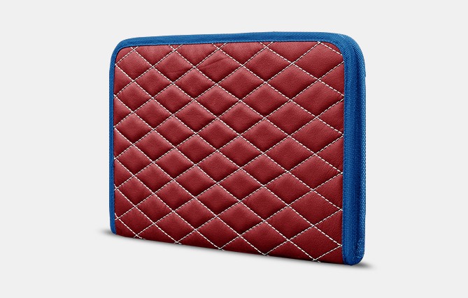 

Органайзер для документов А4 от Carbag Красный с белой строчкой и синей окантовкой