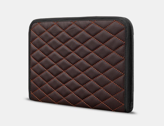 

Органайзер для документов А4 от Carbag Коричневый с коричневой строчкой и черной окантовкой