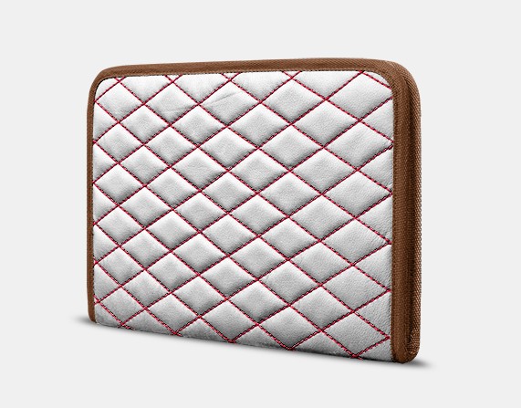 

Органайзер для документов А4 от Carbag Белый с красной строчкой и коричневой окантовкой