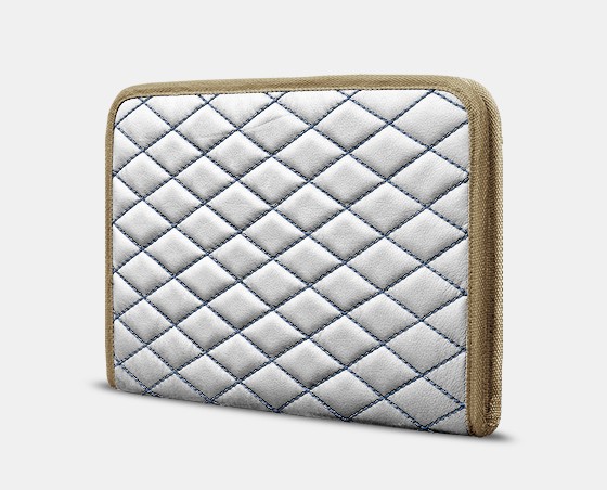 

Органайзер для документов А4 от Carbag Белый с синей строчкой и бежевой окантовкой