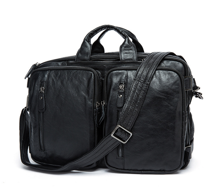 

Кожаный портфель мужской Buffalo Bags 38х27х15 см Черный