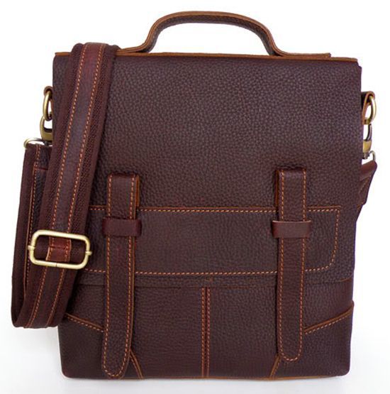 

Сумка кожаная мужская Vintage 28х30,5х9 см Коричневый