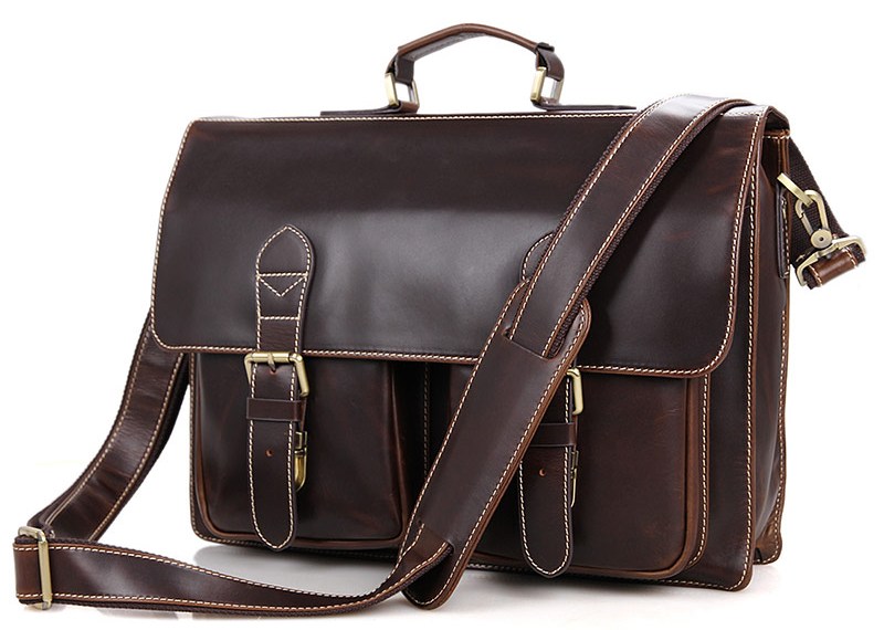 

Кожаный портфель мужской Vintage 39,5х29,5х7,5 см Коричневый