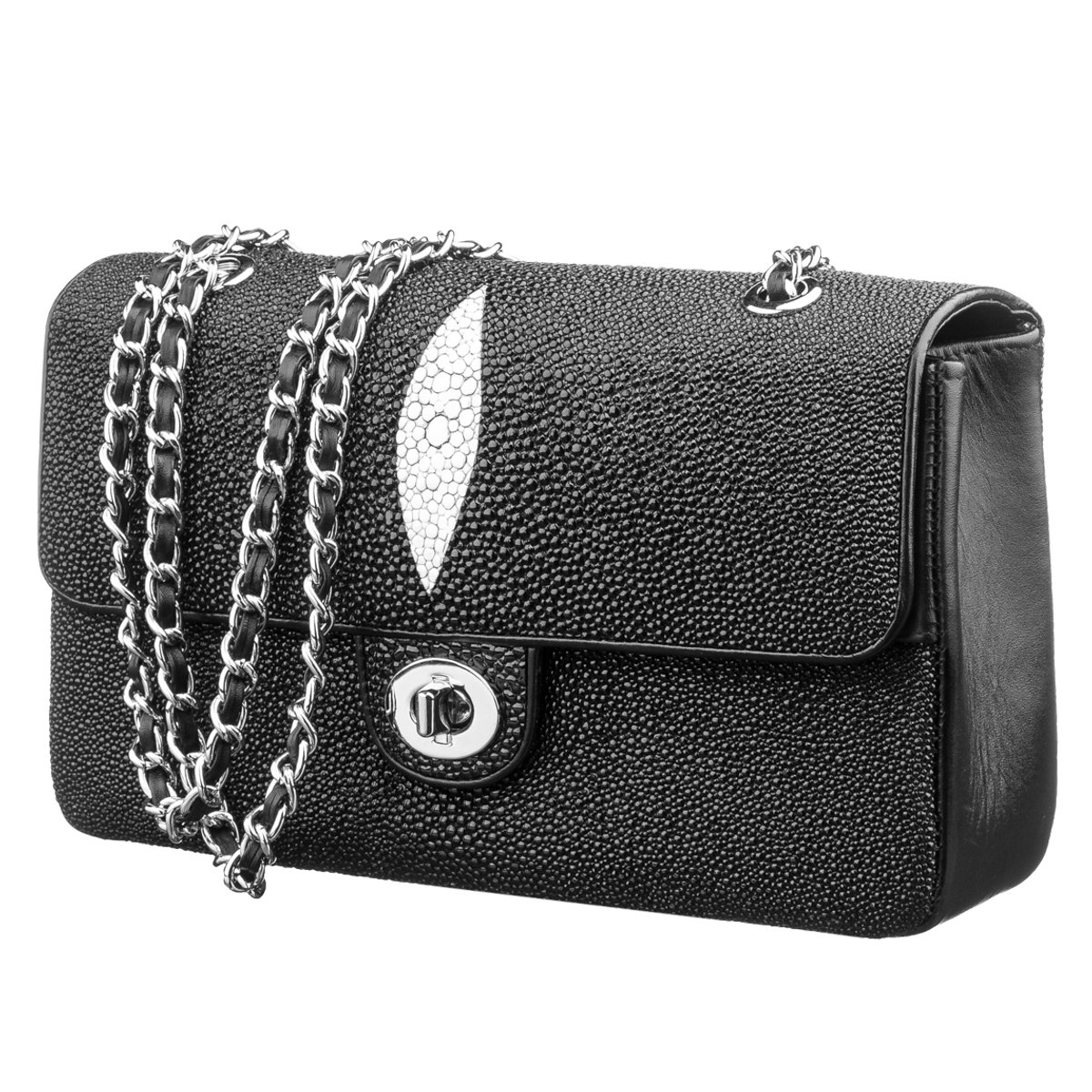 

Сумка кожаная женская STINGRAY LEATHER 27х7х14,5 см Черный