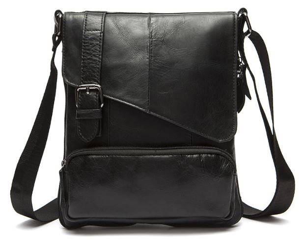 

Сумка кожаная мужская Vintage 25х28,5х2 см Черный