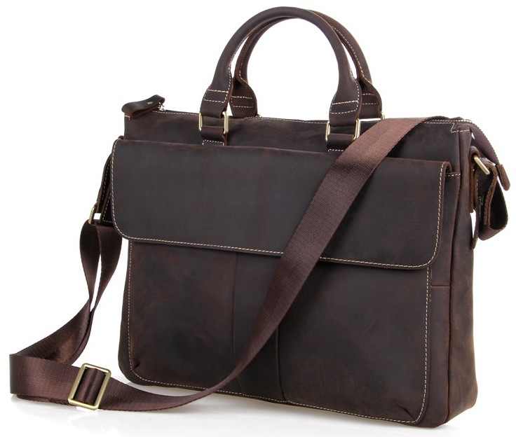 

Сумка кожаная мужская Vintage 38 см Коричневый