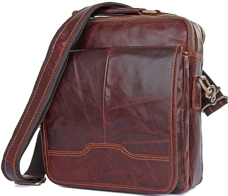 

Сумка кожаная мужская Vintage 21х25х5,5 см Коричневый