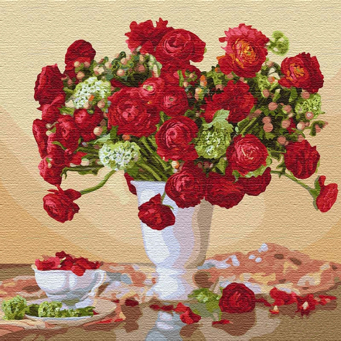 

Картина по номерам. Идейка "Багровый букет (big)" 50x50см (KHO13109)