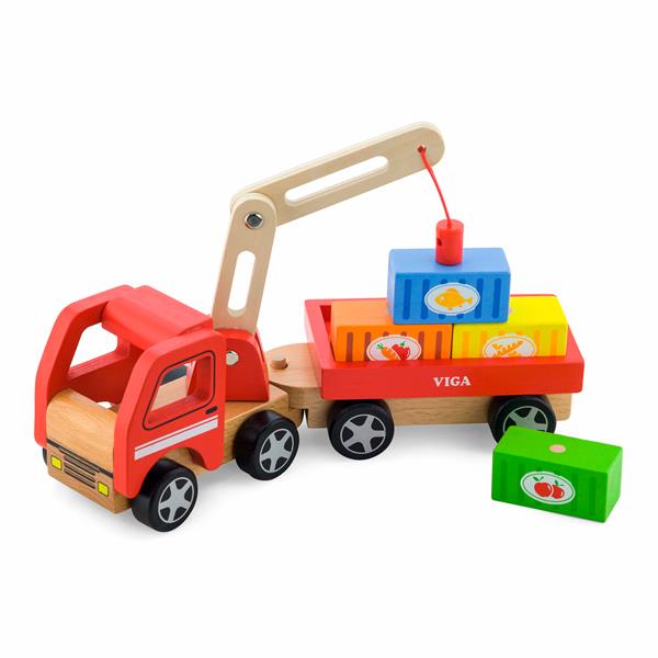 

Деревянная игрушечная машинка Viga Toys Автокран (50690)