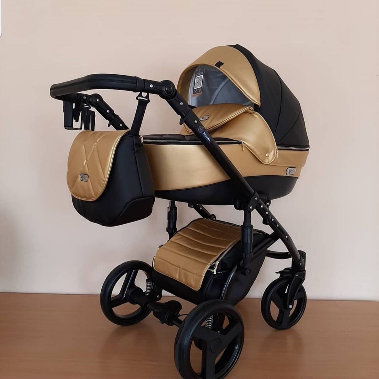 

Детская коляска 2в1 Baby Pram Bellini Gold