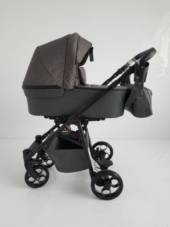 

Детская коляска 2в1 Baby Pram Emmi Grey экокожа и текстиль