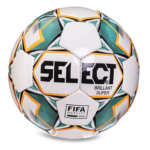 

Мяч футбольный Select ST Brillant Super Fifa FB-2966 FDSO №5 Бело-зеленый (57508136)