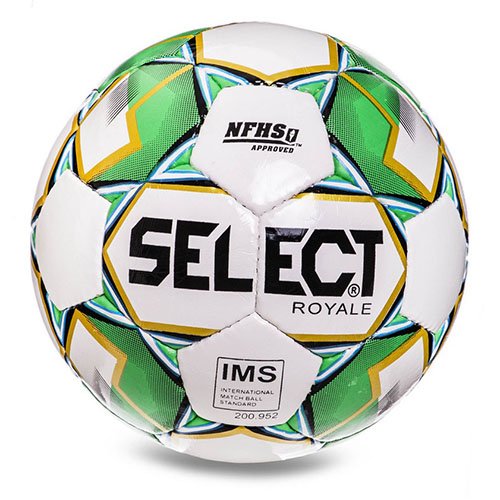 

Мяч футбольный Select Royale-IMS FB-2982 FDSO №5 Бело-зеленый (57508132)