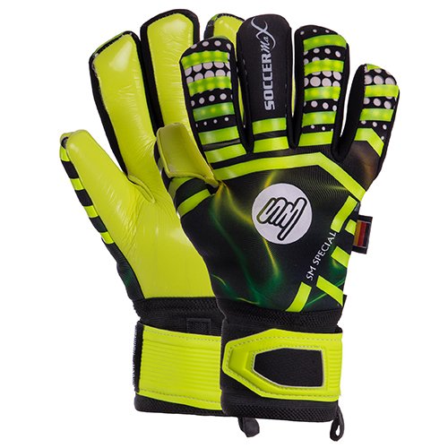 

Перчатки вратарские Soccermax GK-004 FDSO 8 Желто-черно-салатовый (57508101)