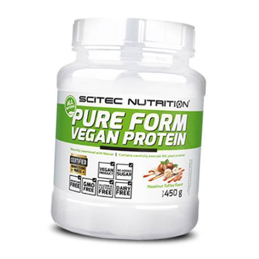 

Pure Form Vegan Protein Scitec Nutrition 450г Тоффи (29087027)