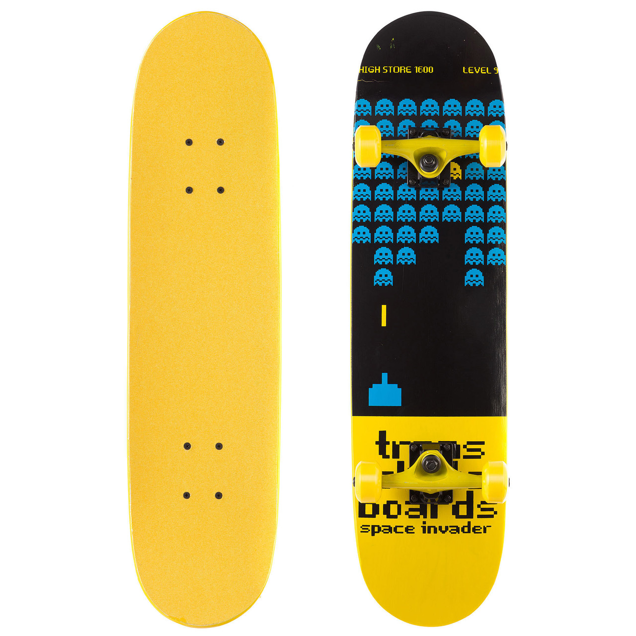 

Скейтборд Skateboard Space Invader Heroe 880-2 Black-Yellow-Blue