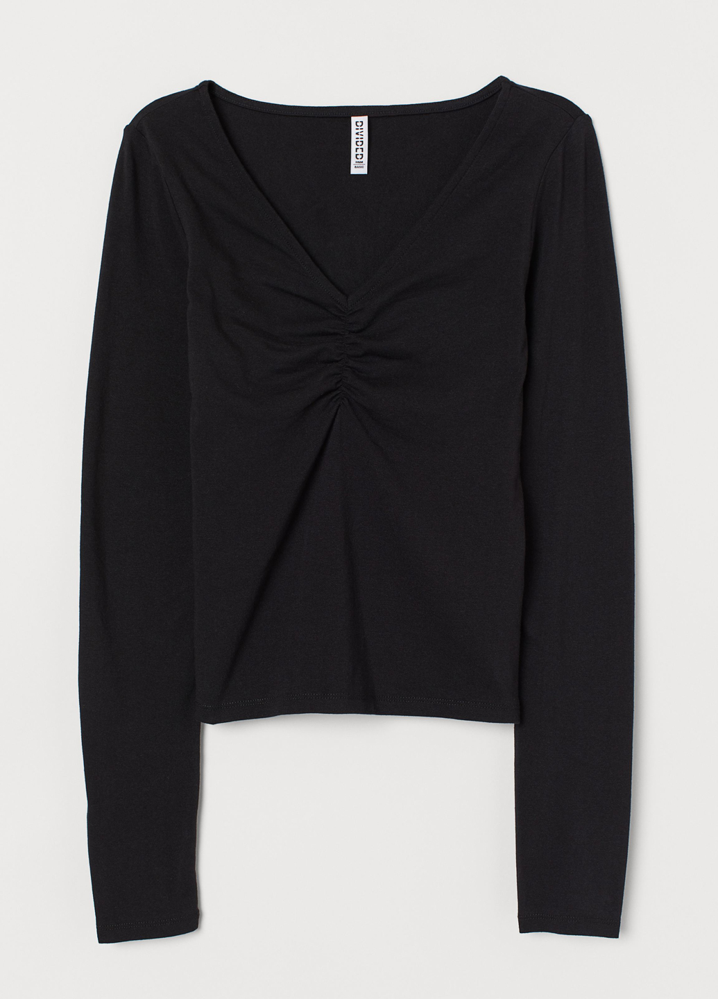 

Лонгслив H&M  Черный 0801673_01, Лонгслив H&M XXS Черный 0801673_01