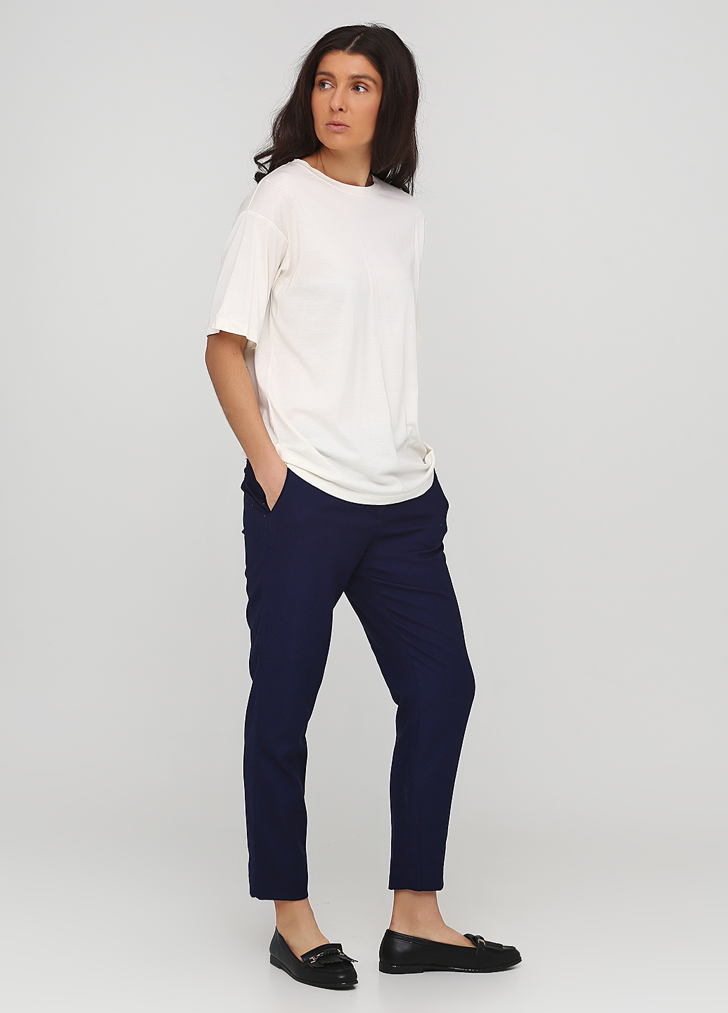 

Брюки H&M 38 Темно-синий 0459144_т.син.