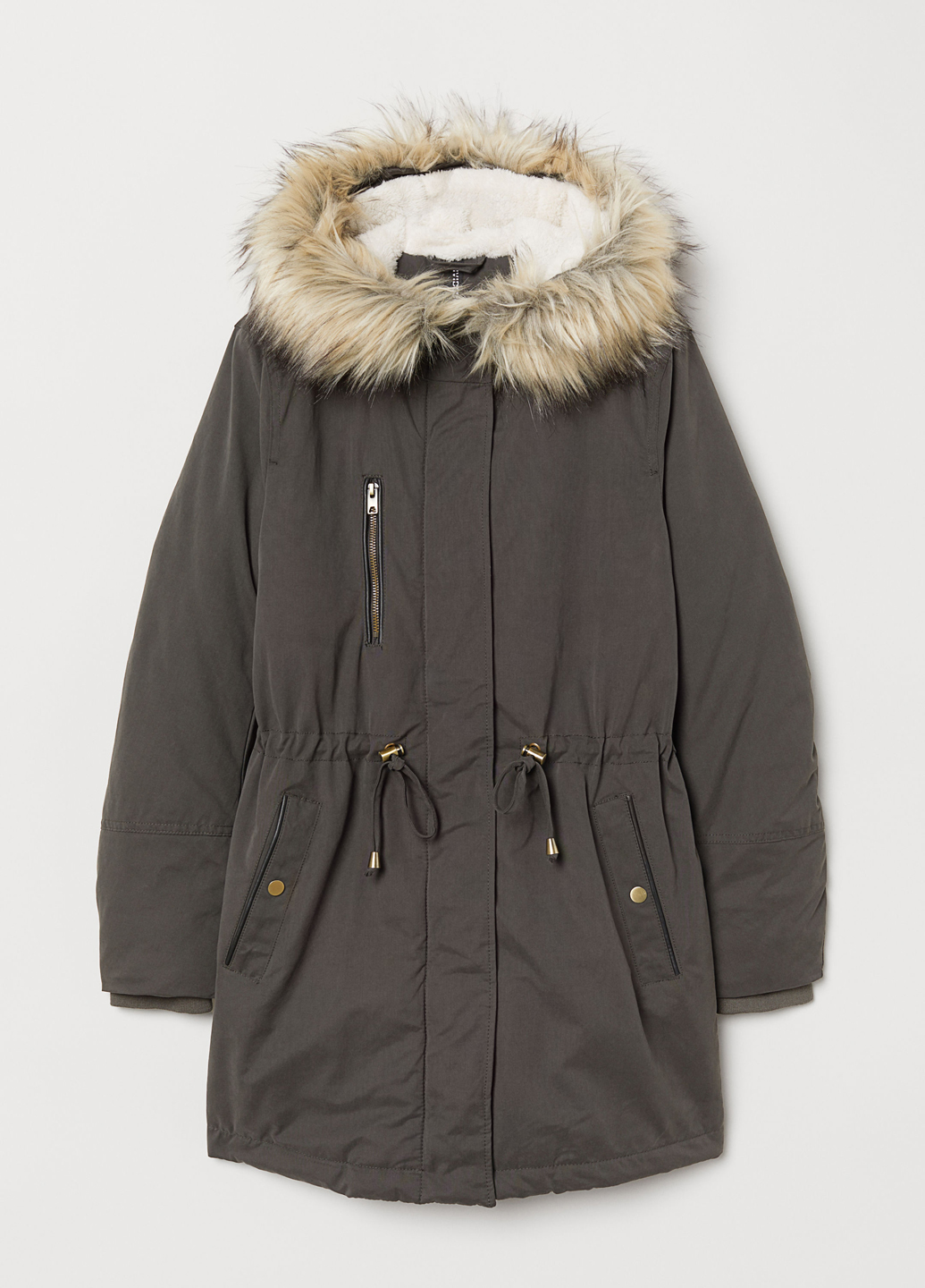 

Куртка парка H&M M Серый 0693508_темн.сер._01