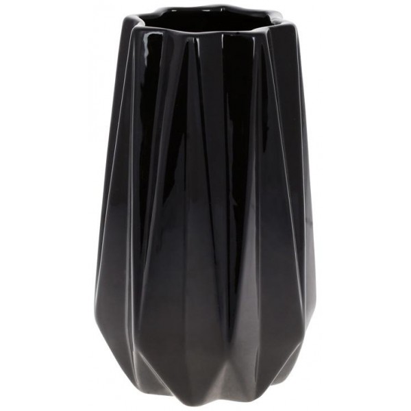 

Ваза керамическая "Stone Flower" 14x14x25см, черный