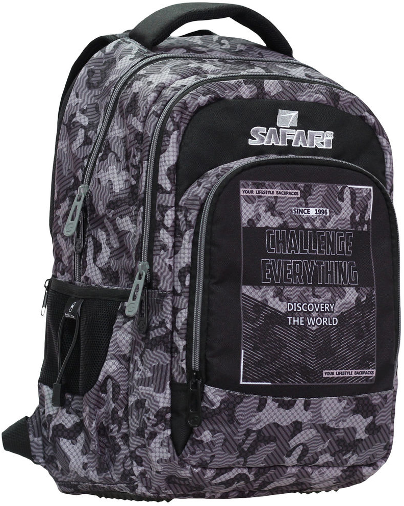 

Рюкзак Safari Uni-Peak 43x28x18 см 21 л Серый (21-116L/8591662211160)