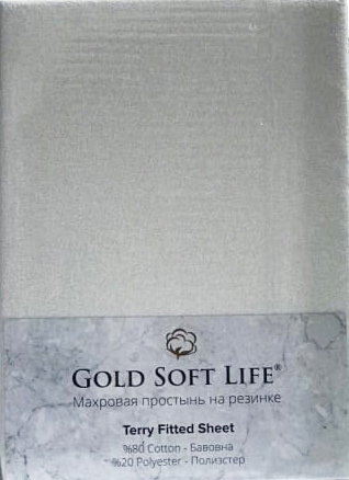 

Простынь махровая на резинке Gold Soft Life Terry Fitted Sheet 160x200 +25 см белая (ts-01512)