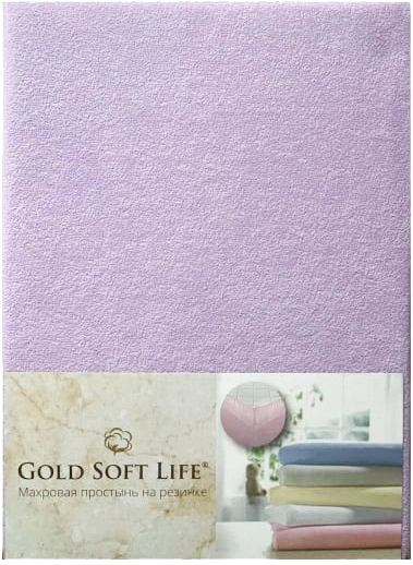 

Простынь махровая на резинке Gold Soft Life Terry Fitted Sheet 180х200 сиреневая (ts-02009)