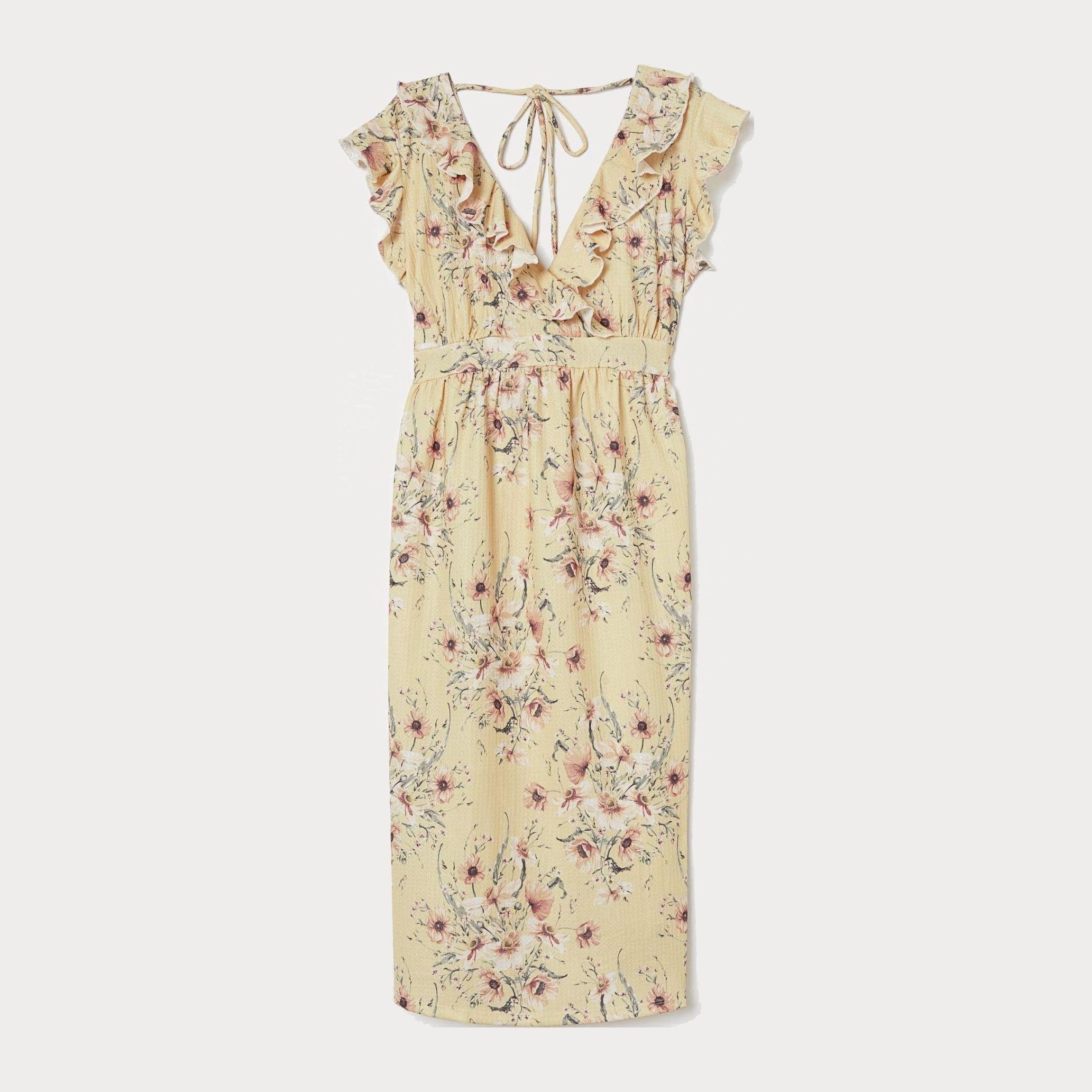

Платье для беременых H&M 7084889-ACFV M Желтое с разноцветным