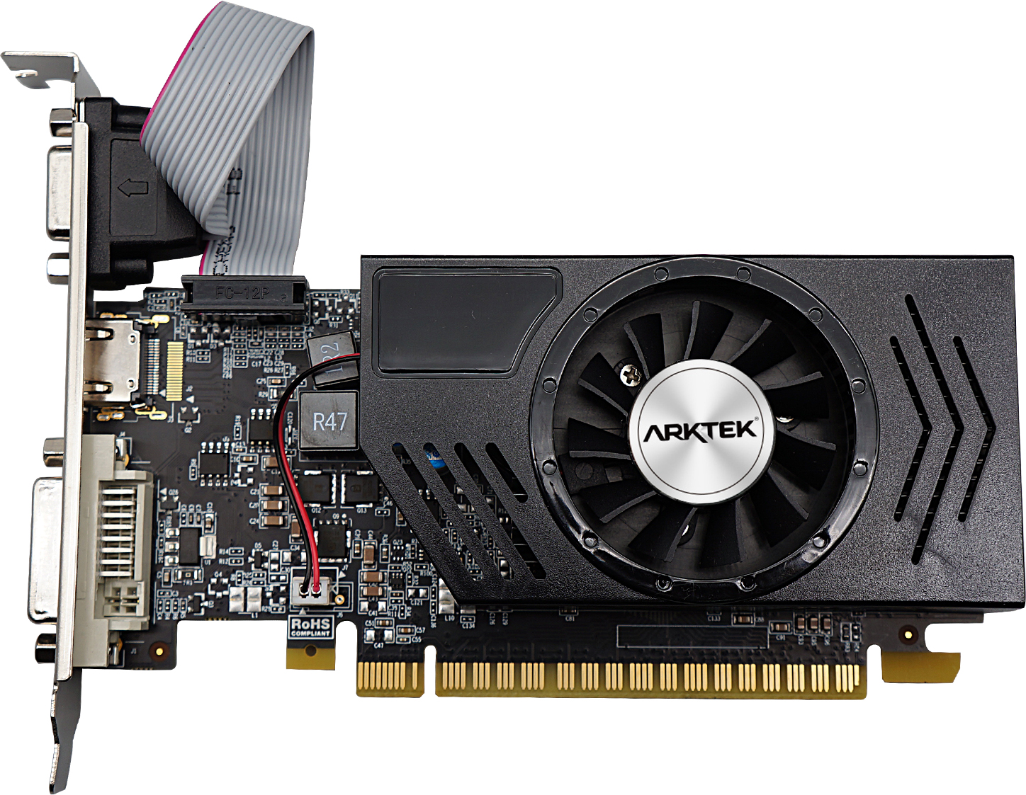 

Arktek PCI-Ex GeForce GT 730 LP 2GB DDR3 (128bit) (902/1333) (VGA, DVI, HDMI) (AKN730D3S2GL1)