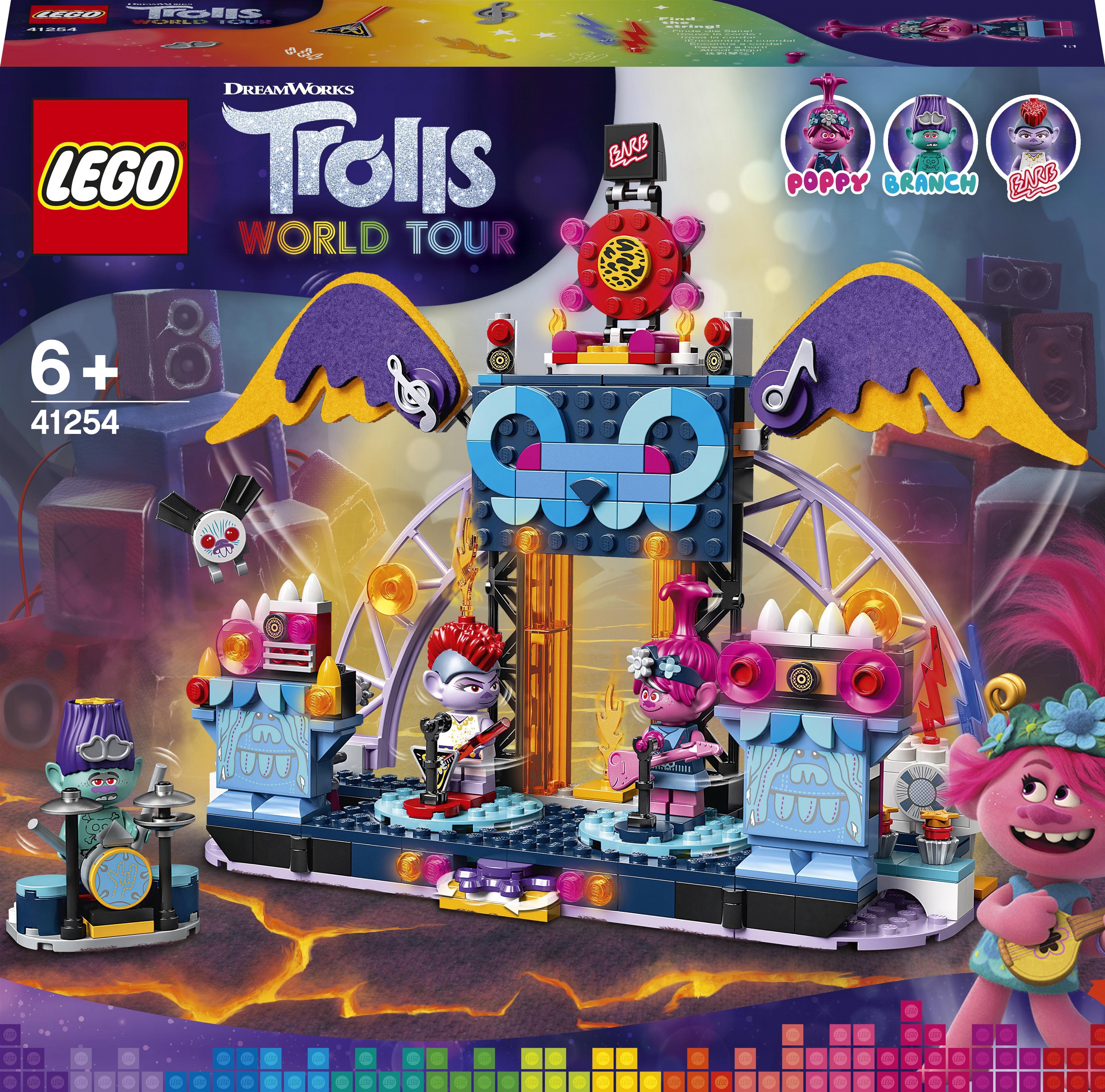 

Конструктор LEGO Trolls Концерт в городе Рок-на-Вулкане 387 деталей (41254) (5702016616804)