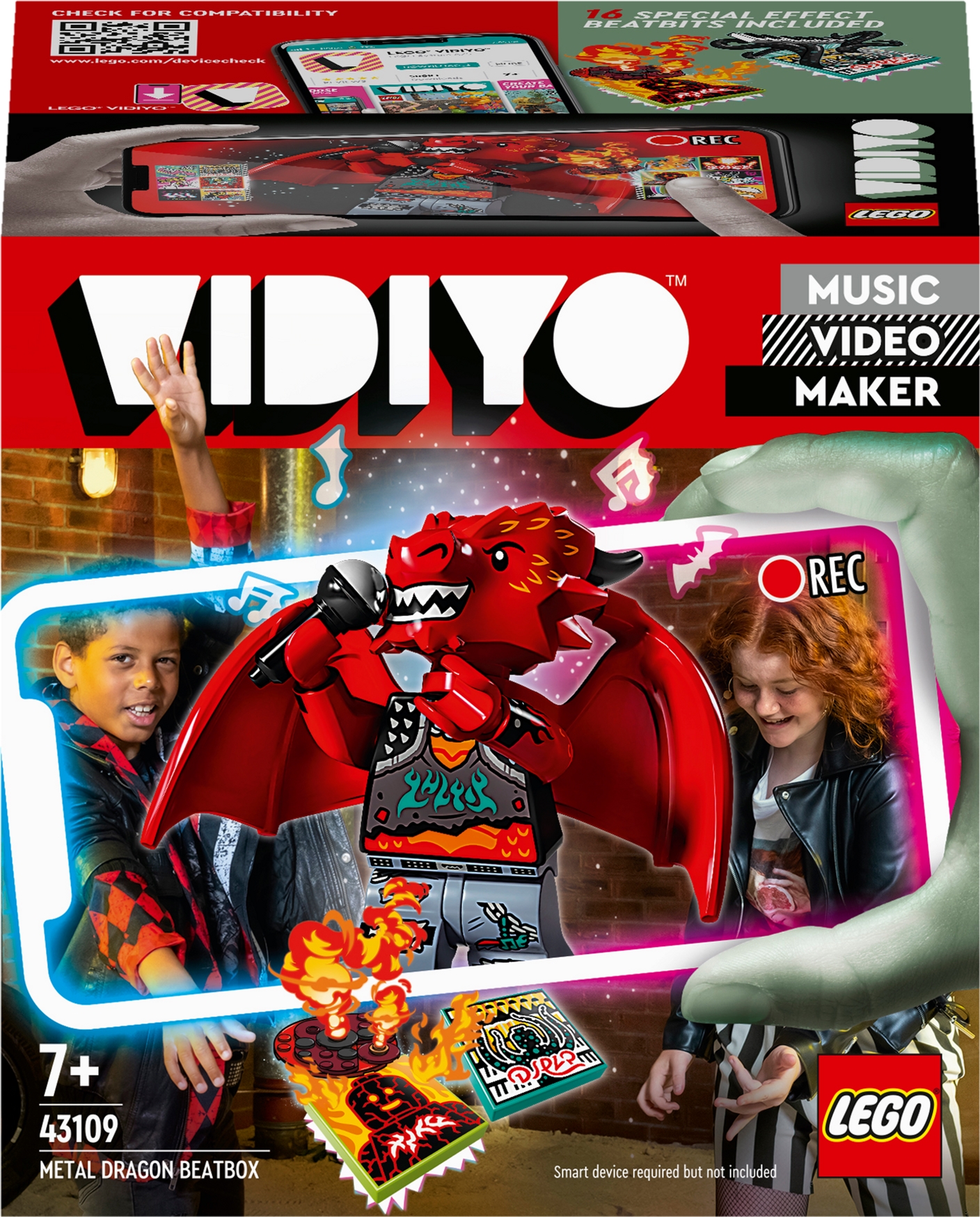 

Конструктор LEGO VIDIYO Metal Dragon BeatBox (Битбокс Дракона-Металлиста) 86 деталей (43109)