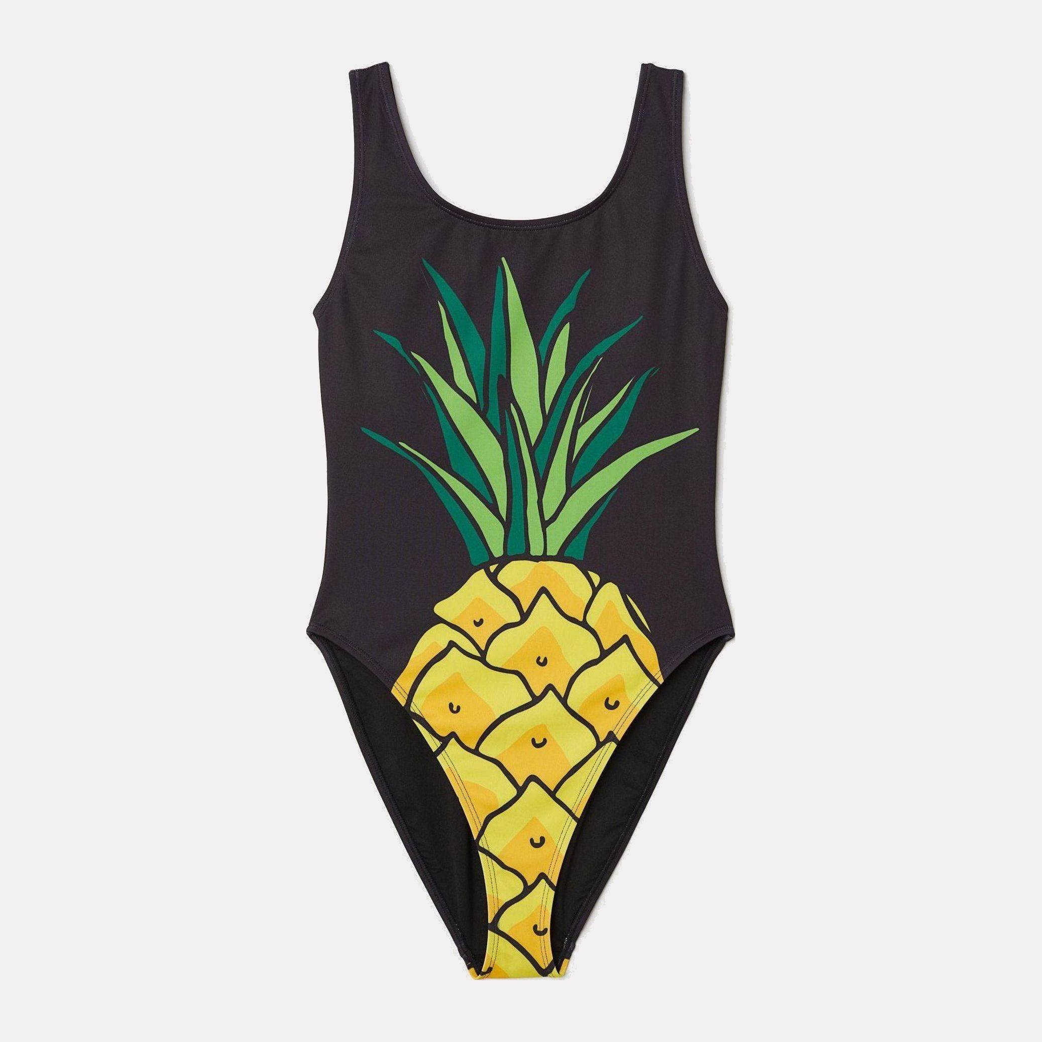 

Купальник слитный женский H&M 6443008-AAPU 44 Черный с принтом