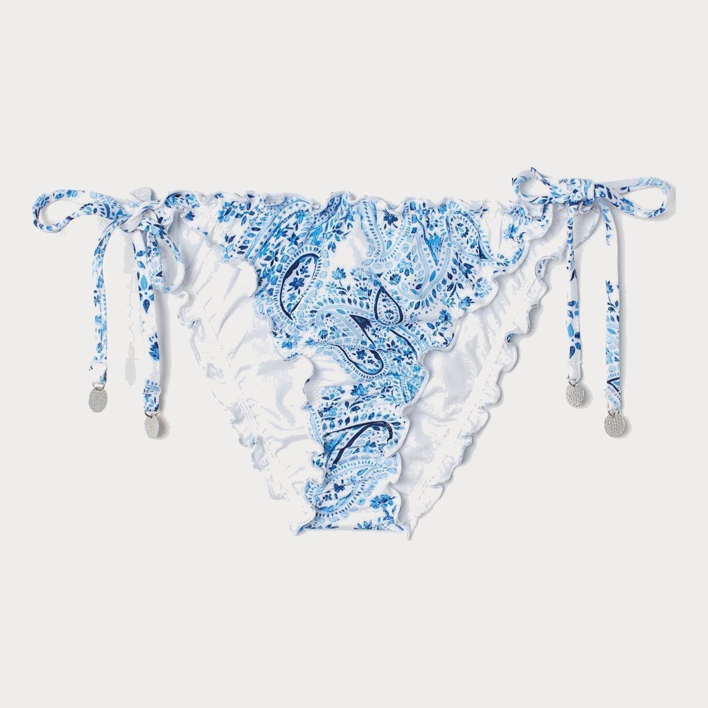 

Нижняя часть купальника H&M 6927219-ACSA 42 Белая в синие узоры