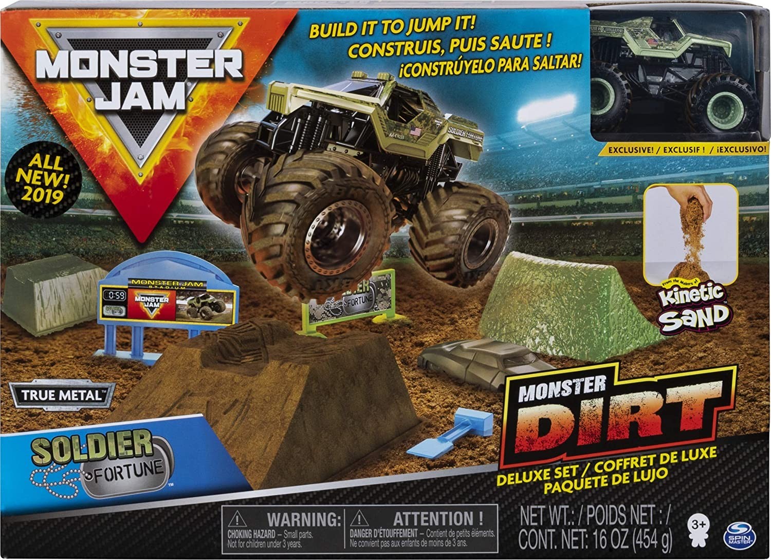 

Ігровий набір Monster Jam, Soldier Fortune Monster Dirt Deluxe Set 454 грам (20103747-6053300) (B07GTKFKNM)